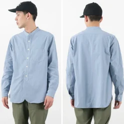 FOB FACTORY / F3464 Dye band collar shirt