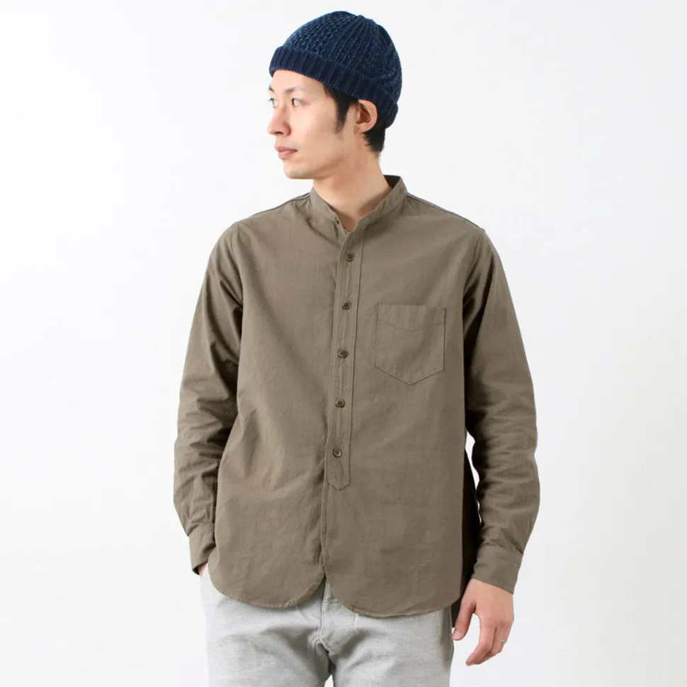 FOB FACTORY / F3464 Dye band collar shirt