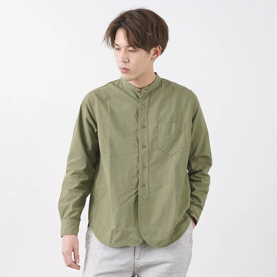 FOB FACTORY / F3464 Dye band collar shirt