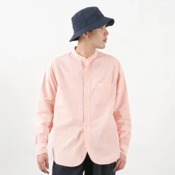 FOB FACTORY / F3464 Dye band collar shirt