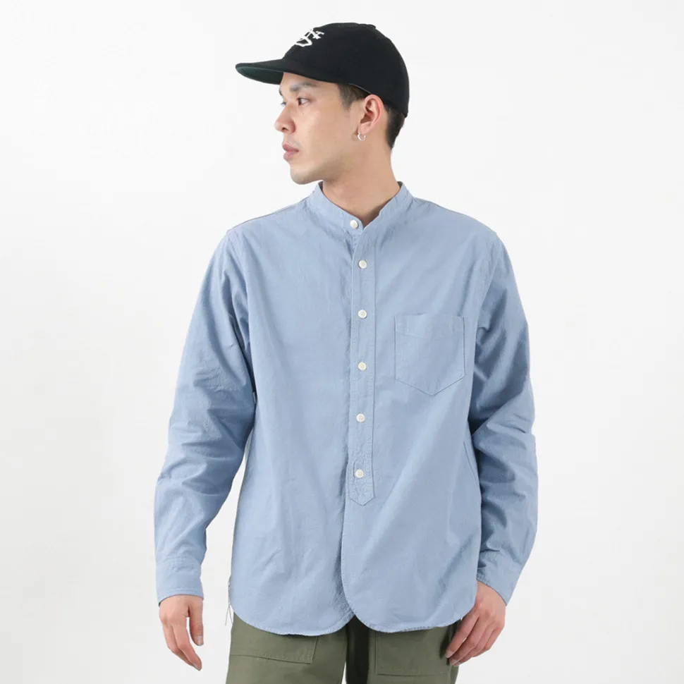 FOB FACTORY / F3464 Dye band collar shirt