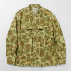 FOB FACTORY / F2362 Fatigue shirt jacket camo