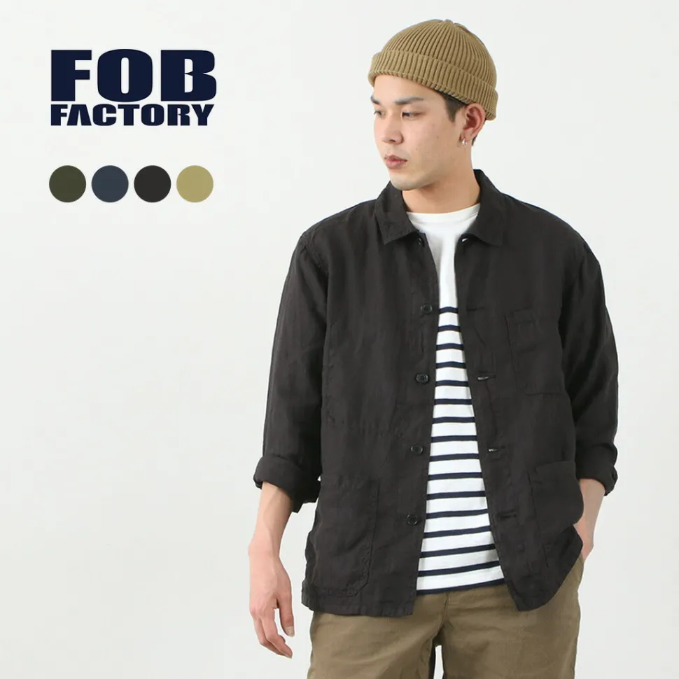 FOB FACTORY / F2413 Hemp shirt jacket