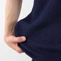 FOB FACTORY / F3493 Indigo waffle T-shirt