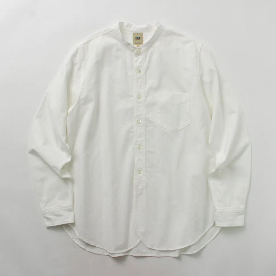 FOB FACTORY / F3429 Long sleeve Ox band collar shirt