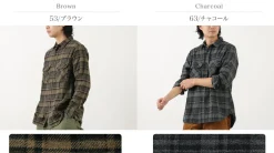 FOB FACTORY / F3497 Nel check work shirt
