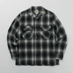 FOB FACTORY / F3505 Nel open collar shirt