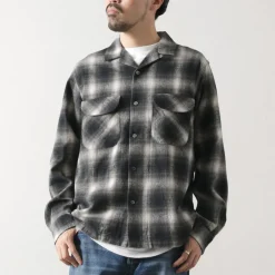 FOB FACTORY / F3505 Nel open collar shirt
