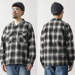 FOB FACTORY / F3505 Nel open collar shirt