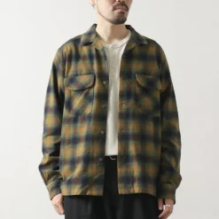 FOB FACTORY / F3505 Nel open collar shirt