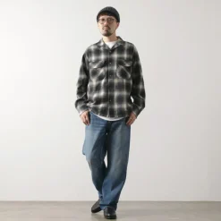 FOB FACTORY / F3505 Nel open collar shirt