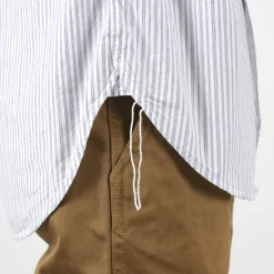 FOB FACTORY / F3488 striped band collar shirt