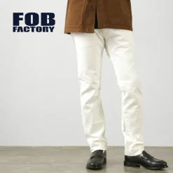 FOB FACTORY / F1153 White Denim 60 Twill 5P