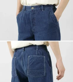 FOB FACTORY / F0511 WW2 Denim deck trousers Used finish