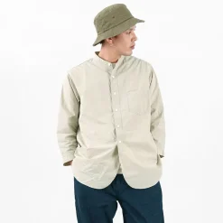 FOB FACTORY / FRC006 military dump band collar shirt