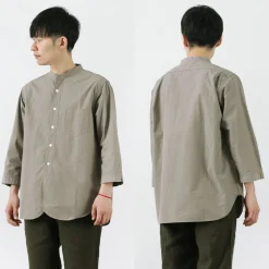 FOB FACTORY / FRC006 military dump band collar shirt