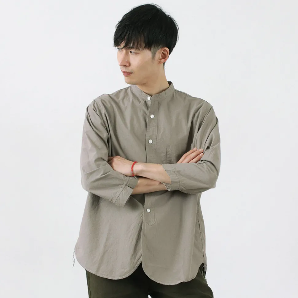 FOB FACTORY / FRC006 military dump band collar shirt