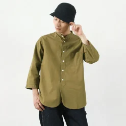 FOB FACTORY / FRC006 military dump band collar shirt