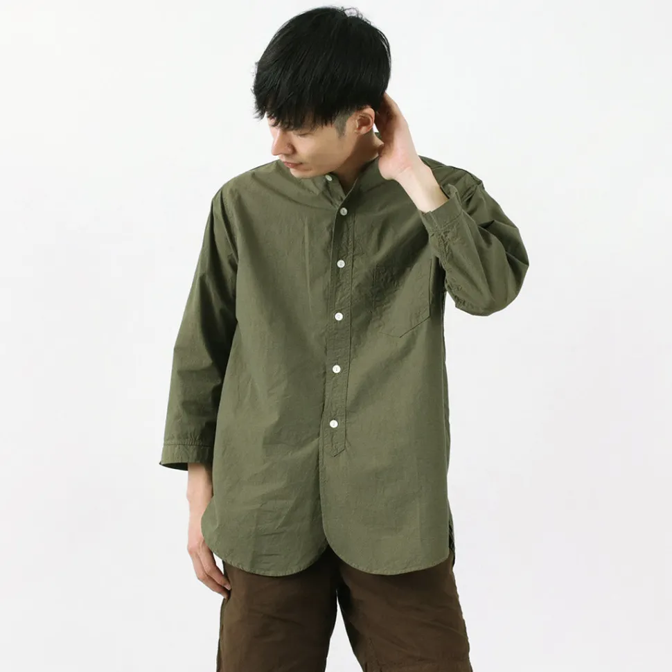 FOB FACTORY / FRC006 military dump band collar shirt
