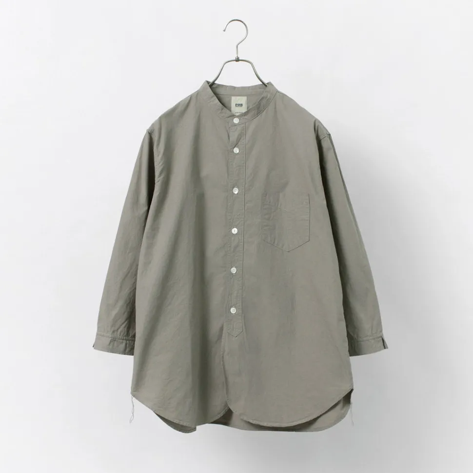 FOB FACTORY / FRC006 military dump band collar shirt