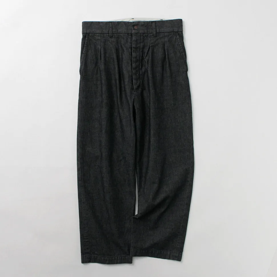 FUJITO / 2 Tuck Trousers Light Ounce Denim