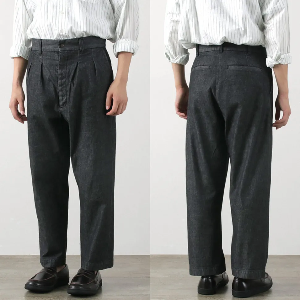 FUJITO / 2 Tuck Trousers Light Ounce Denim