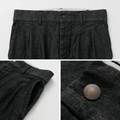FUJITO / 2 Tuck Trousers Light Ounce Denim