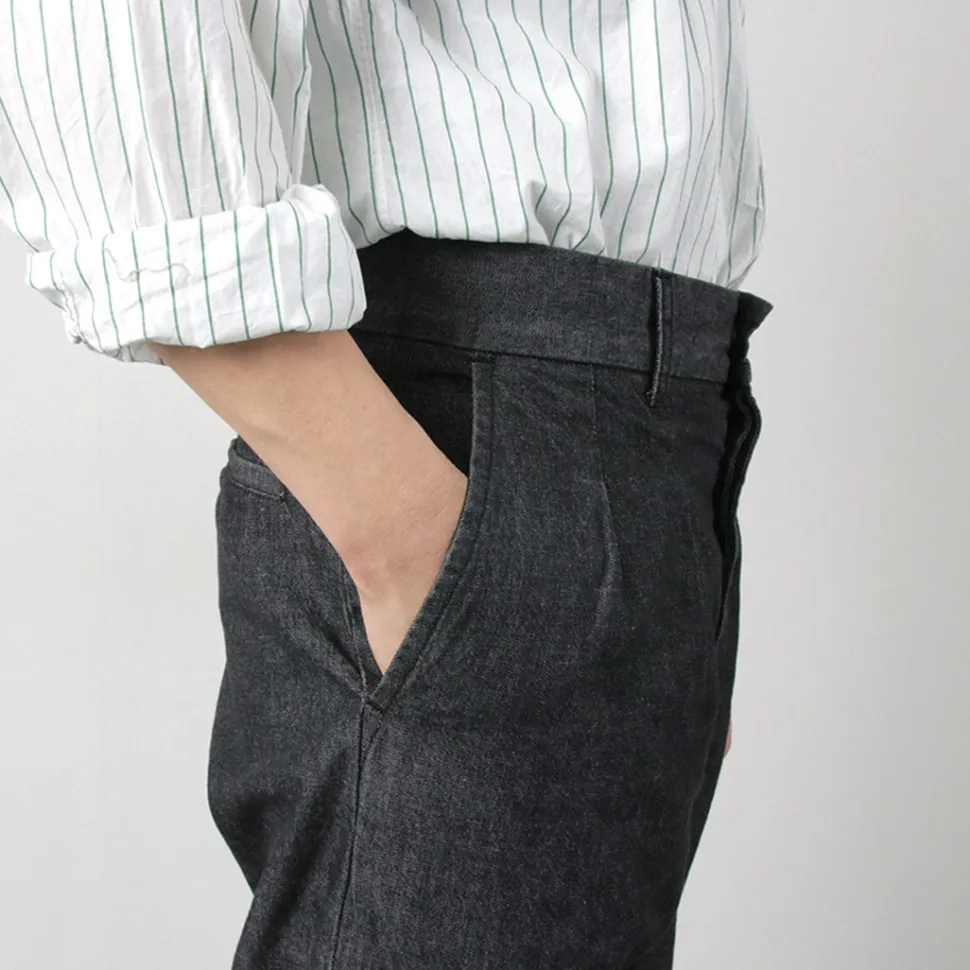 FUJITO / 2 Tuck Trousers Light Ounce Denim