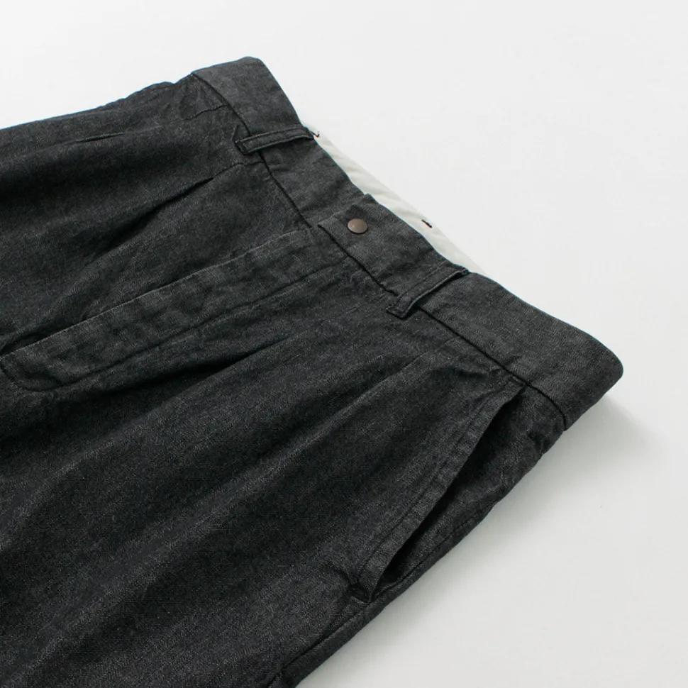 FUJITO / 2 Tuck Trousers Light Ounce Denim