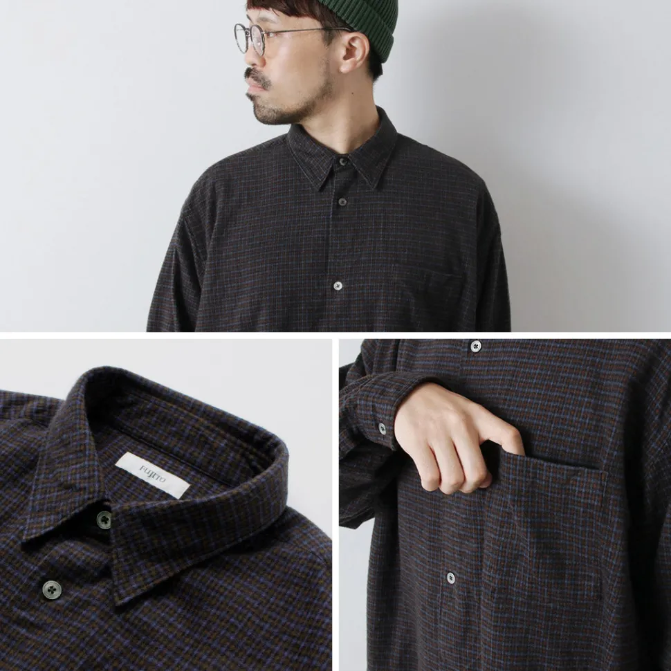 FUJITO / Big Size Shirt micro check