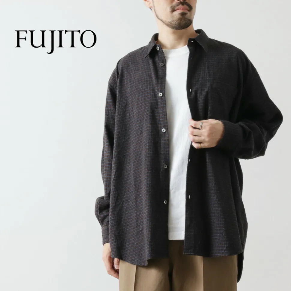 FUJITO / Big Size Shirt micro check