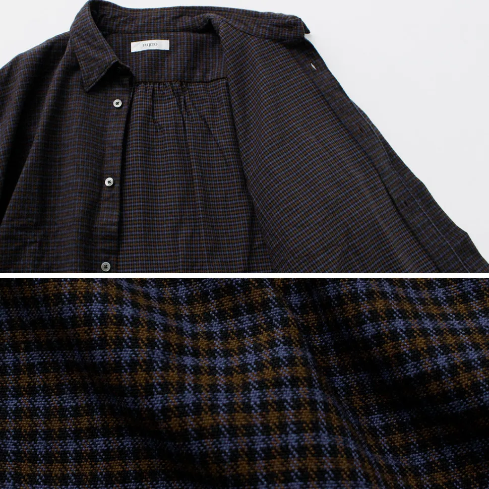 FUJITO / Big Size Shirt micro check