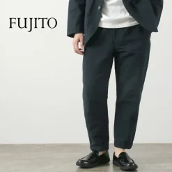 FUJITO / Cotton Linen Seersucker Easy Pants
