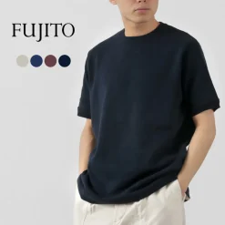 FUJITO / Crew Neck Knit T-Shirt