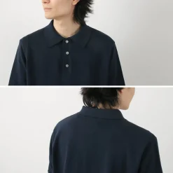 FUJITO / Knit Polo Easy Solid Collar