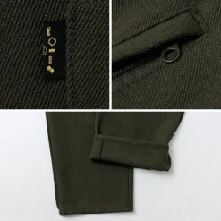 FUJITO / N.O.UN Beltless Pants Wool Serge