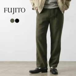 FUJITO / N.O.UN Beltless Pants Wool Serge