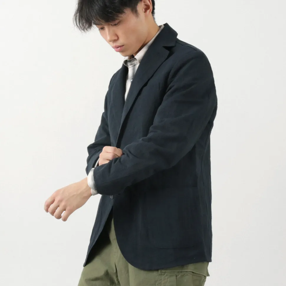 FUJITO / N.O.UN Jacket Cotton Linen Seersucker