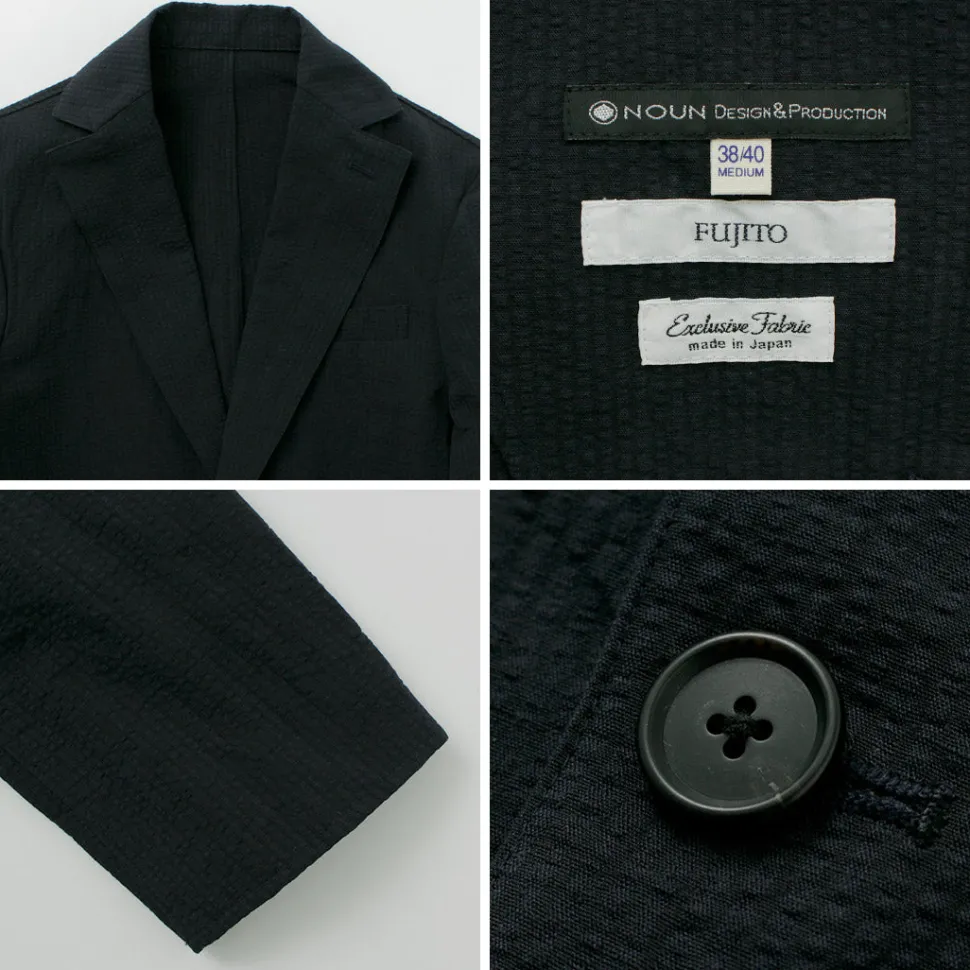 FUJITO / N.O.UN Jacket Cotton Linen Seersucker