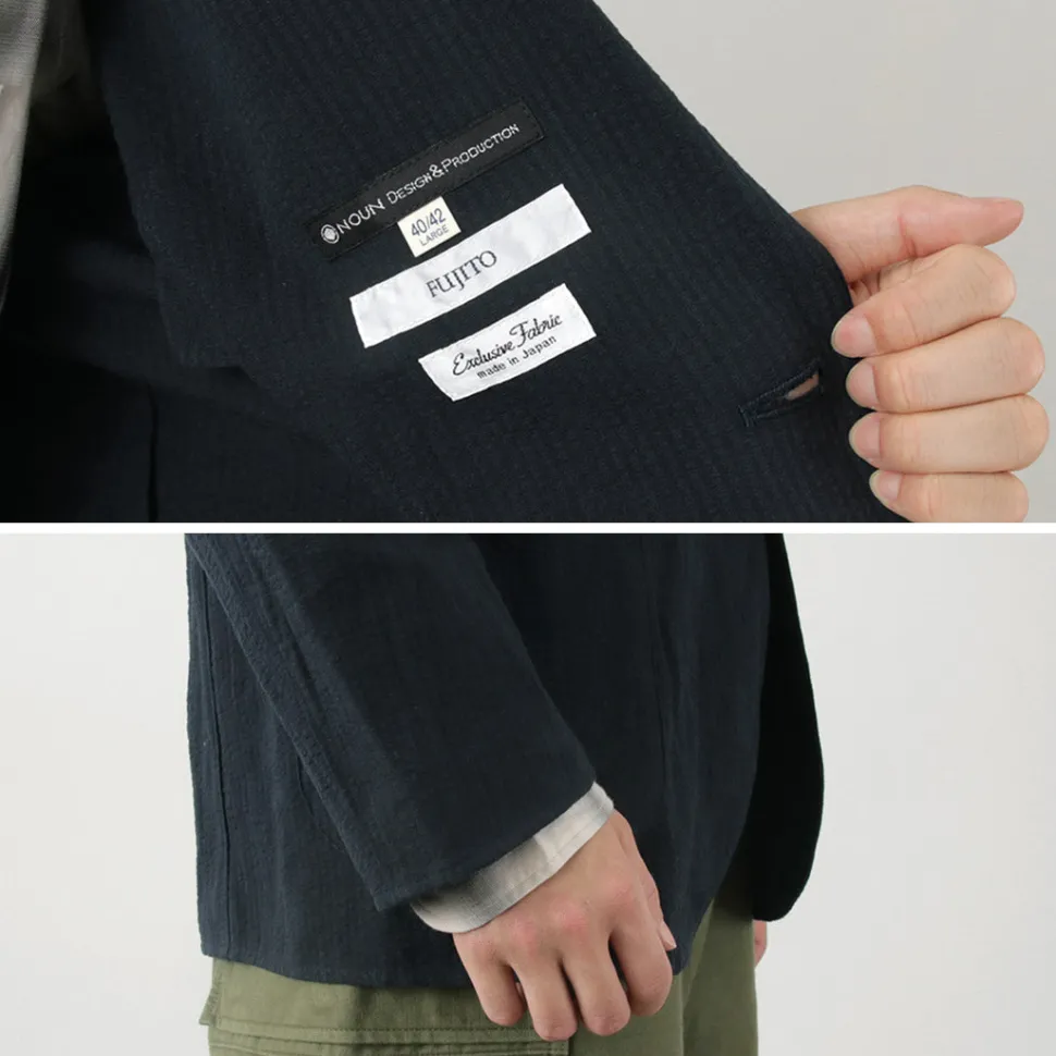 FUJITO / N.O.UN Jacket Cotton Linen Seersucker