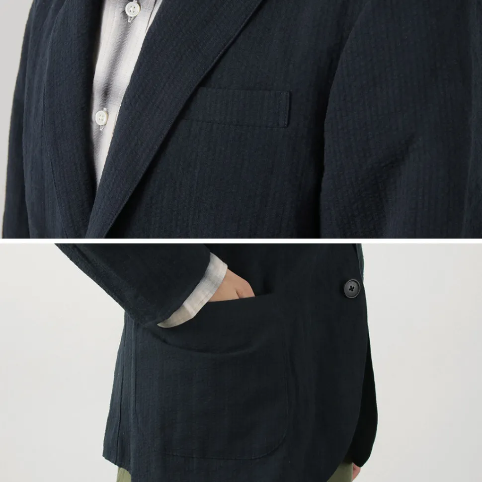 FUJITO / N.O.UN Jacket Cotton Linen Seersucker