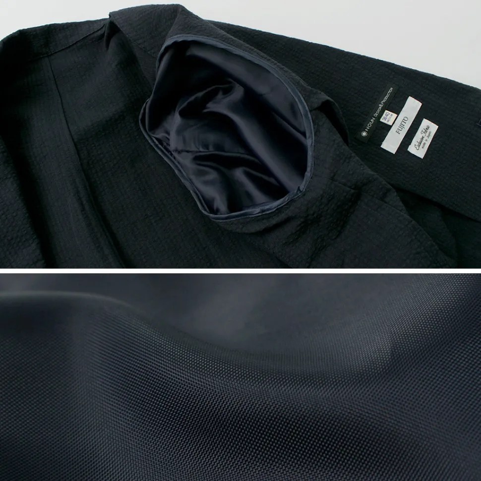 FUJITO / N.O.UN Jacket Cotton Linen Seersucker