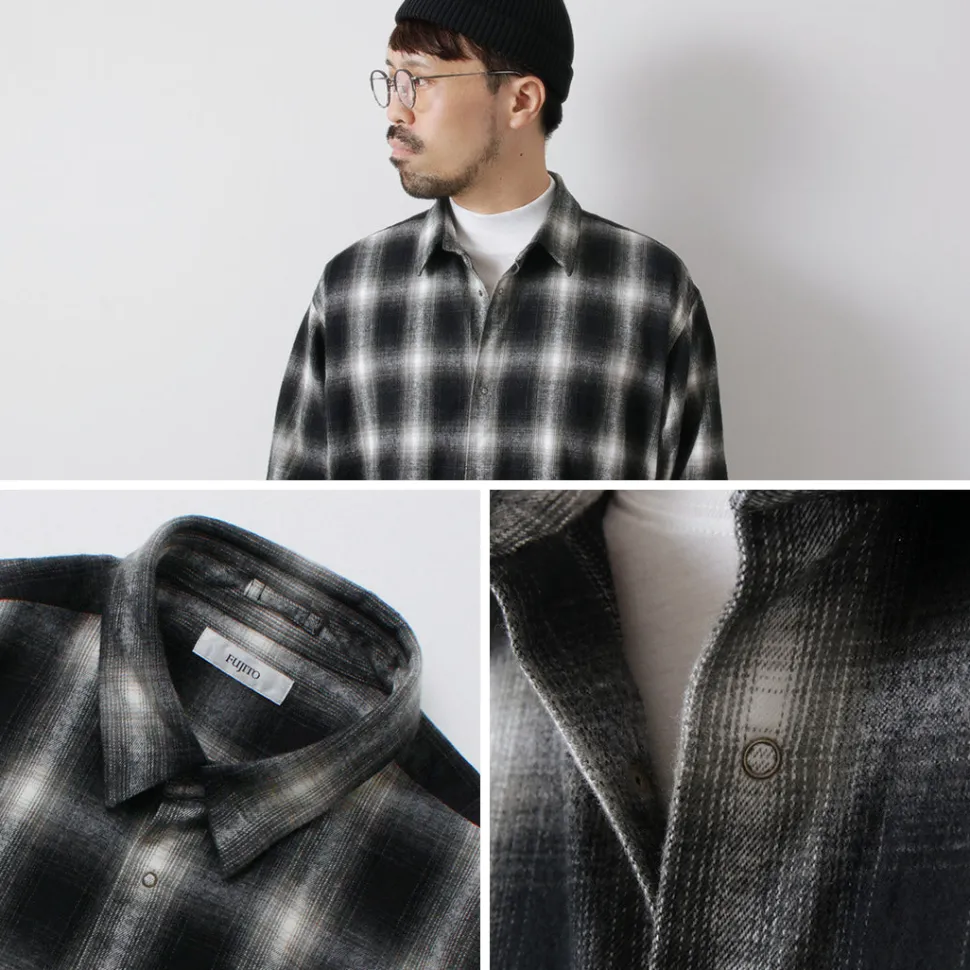 FUJITO / Ring Shirt Ombre Check