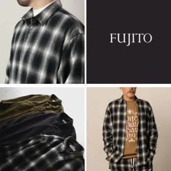 FUJITO / Ring Shirt Ombre Check