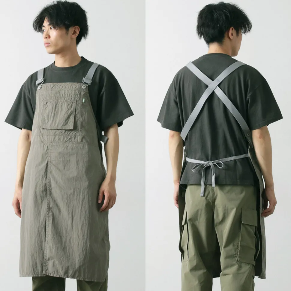 GARAGE GREEN WORKS / Danner Collaboration Cotton Nylon Buff Long Apron