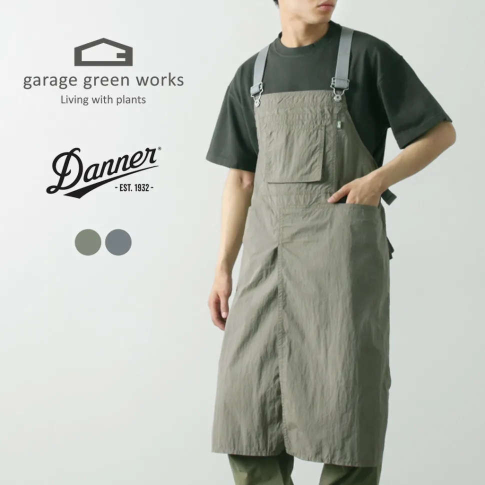 GARAGE GREEN WORKS / Danner Collaboration Cotton Nylon Buff Long Apron