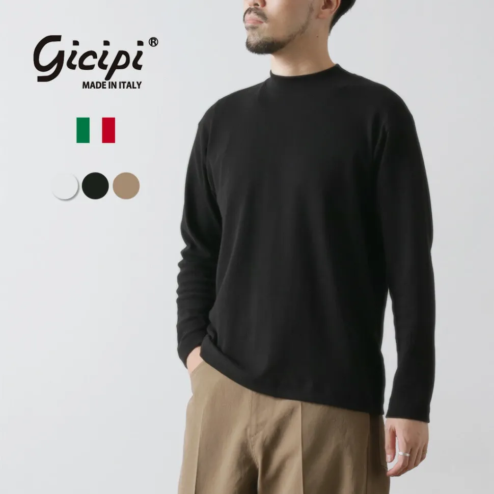 GICIPI / Delfino Crew Neck Basic Fit Long Sleeve Cut and Sewn