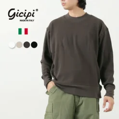 GICIPI / ORSO Crew Neck Ribbed Long Sleeve Milano Rib Knit Sewn