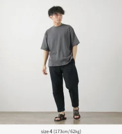 GICIPI / VONGOLA Mock Neck Relaxed Fit Milled T-Shirt