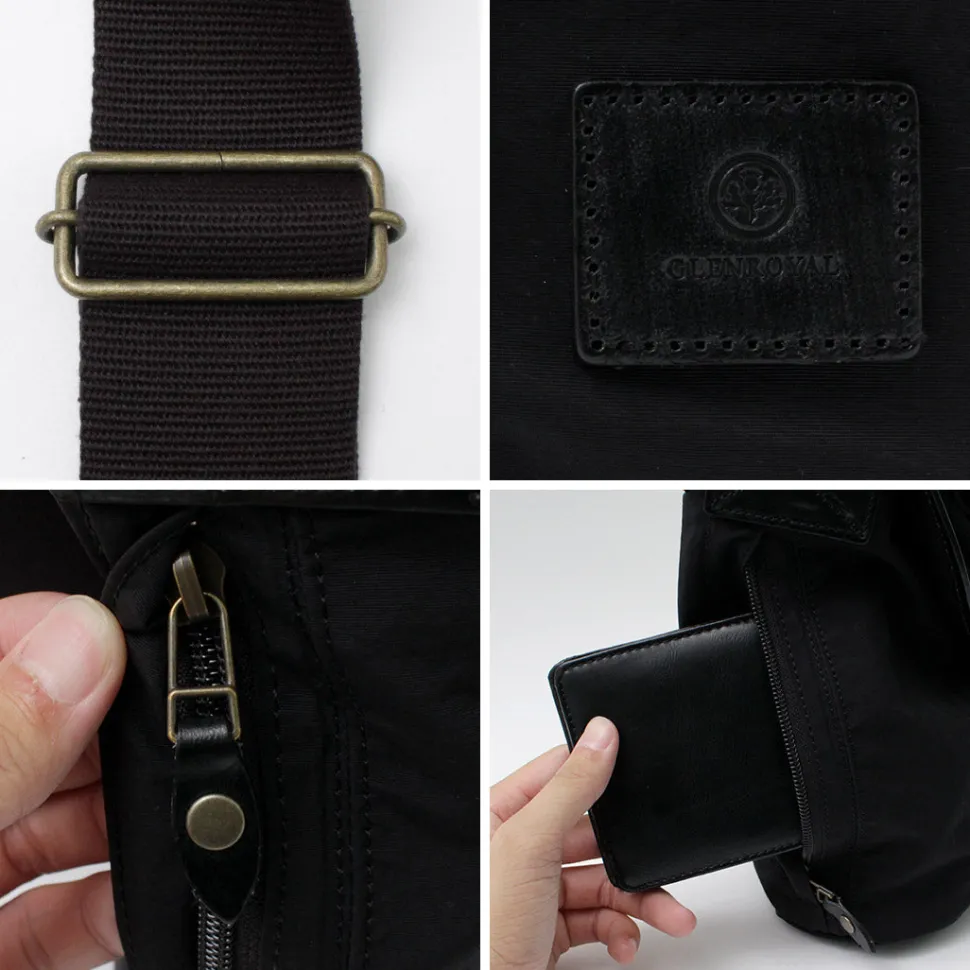 GLENROYAL / Flap Shoulder Bag Nylon Tussah